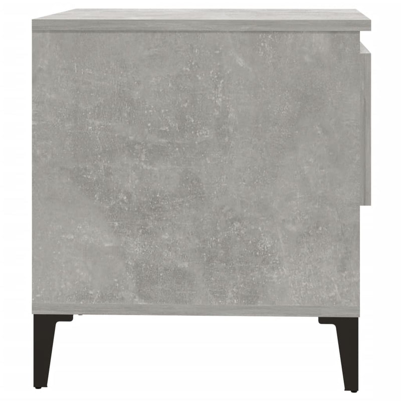 vidaXL 2 db betonszürke szerelt fa kisasztal 50 x 46 x 50 cm