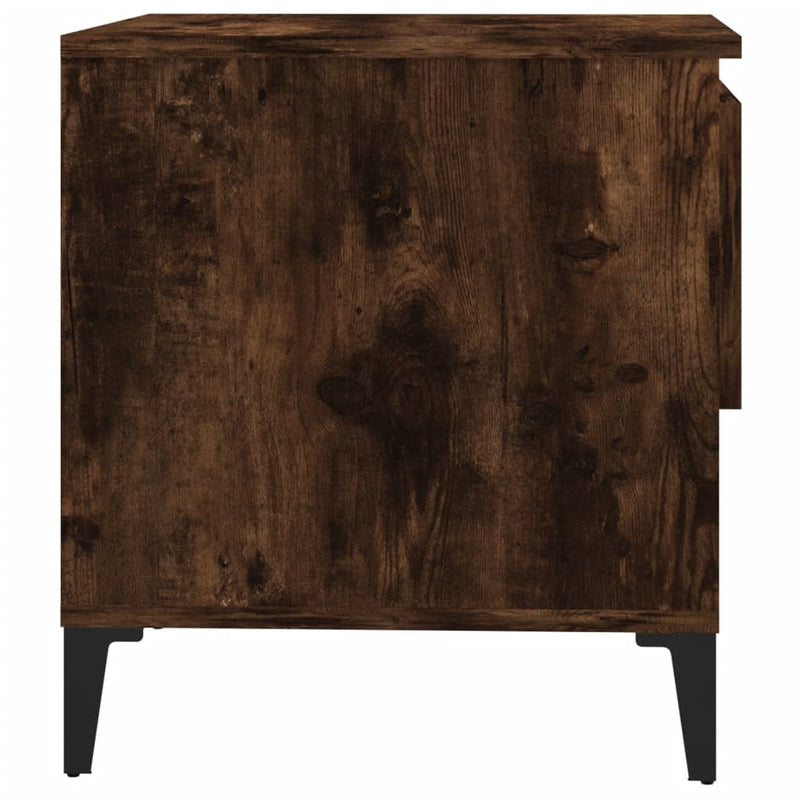 vidaXL 2 db füstös tölgy színű szerelt fa kisasztal 50 x 46 x 50 cm
