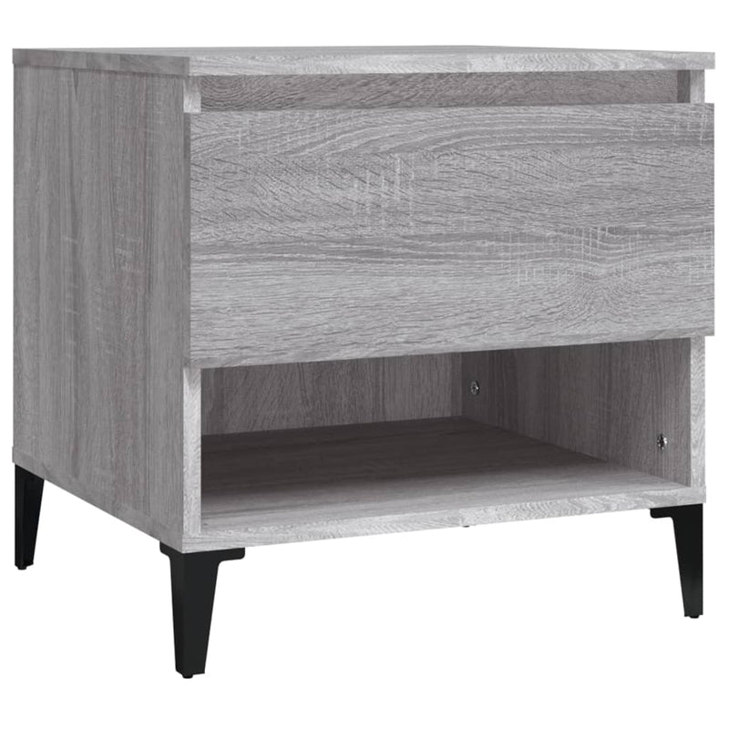 vidaXL 2 db szürke sonoma színű szerelt fa kisasztal 50x46x50 cm
