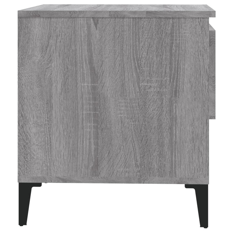 vidaXL 2 db szürke sonoma színű szerelt fa kisasztal 50x46x50 cm