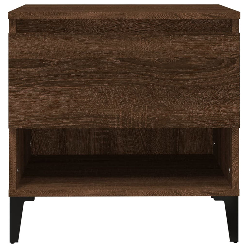 vidaXL 2 db barna tölgyszínű szerelt fa kisasztal 50 x 46 x 50 cm