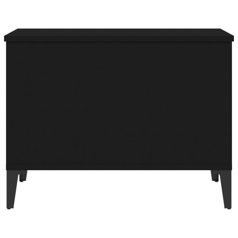 vidaXL fekete szerelt fa dohányzóasztal 60x44,5x45 cm