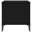 vidaXL fekete szerelt fa dohányzóasztal 60x44,5x45 cm