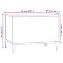 vidaXL füstös tölgy színű szerelt fa dohányzóasztal 60x44,5x45 cm