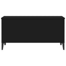 vidaXL fekete szerelt fa dohányzóasztal 90x44,5x45 cm