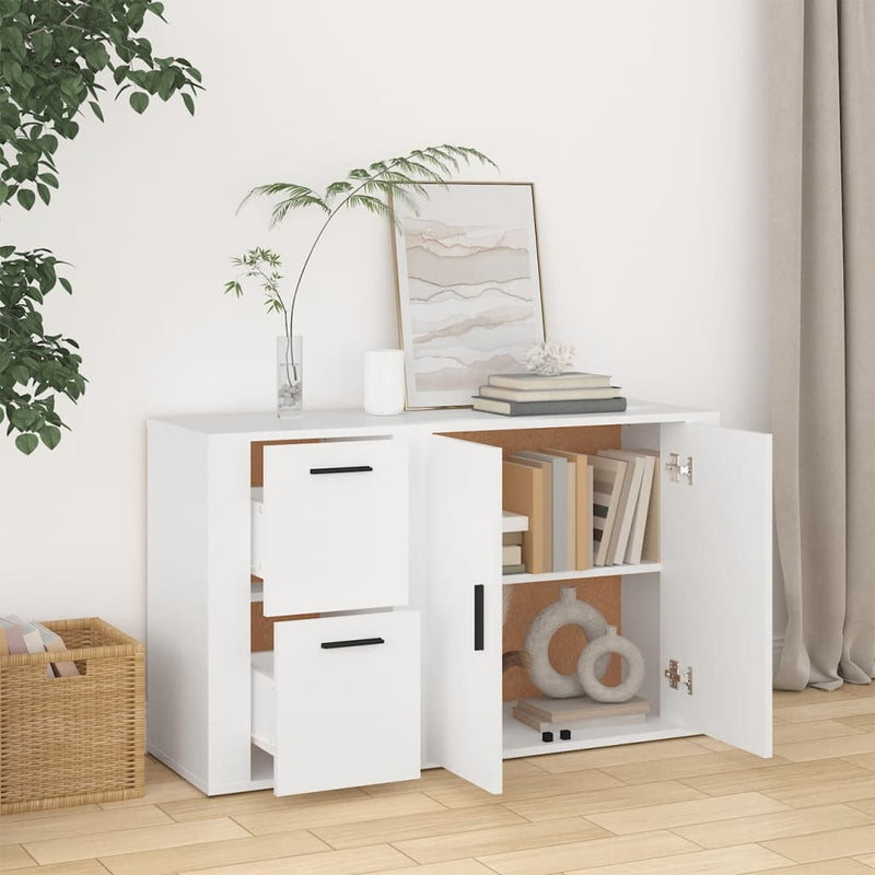 vidaXL fehér szerelt fa tálalószekrény 100x33x59,5 cm