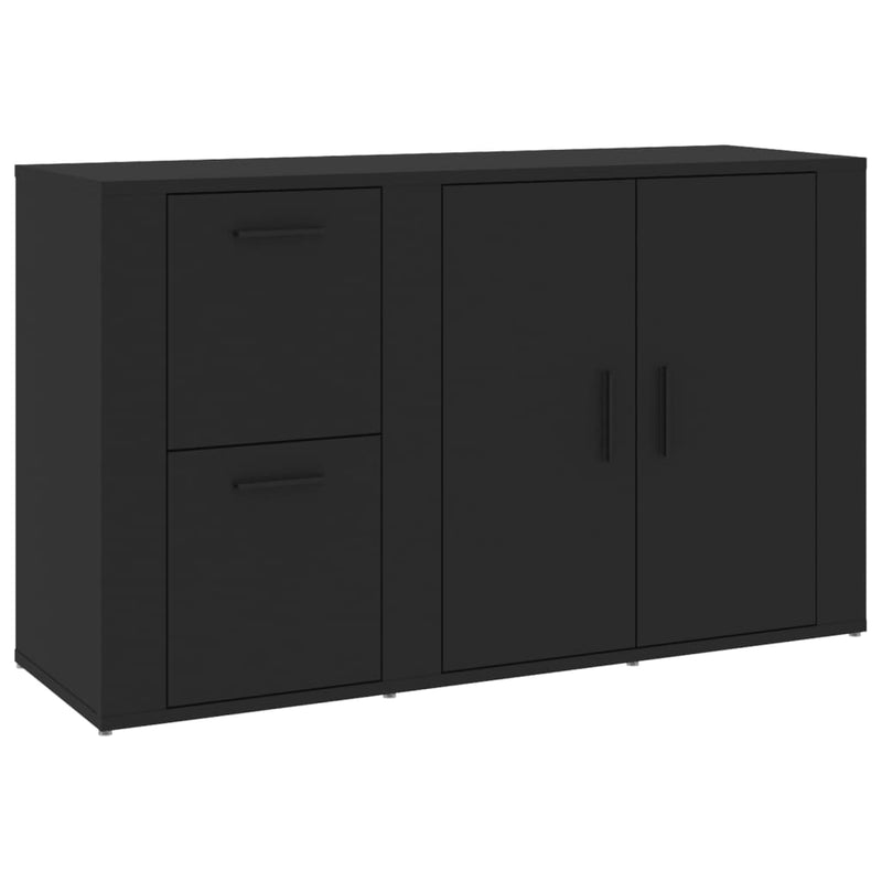 vidaXL fekete szerelt fa tálalószekrény 100x33x59,5 cm