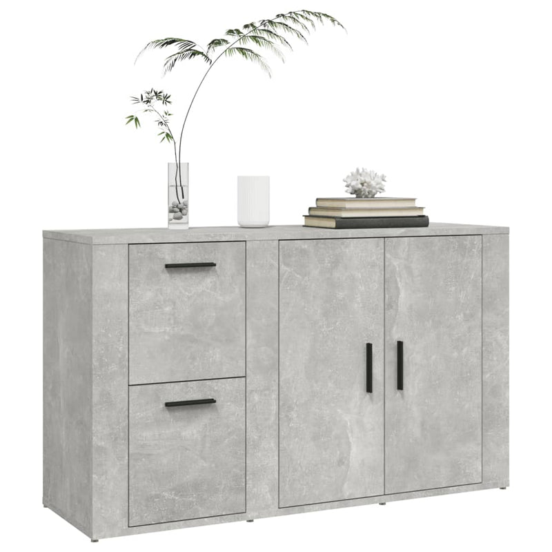 vidaXL betonszürke szerelt fa tálalószekrény 100x33x59,5 cm