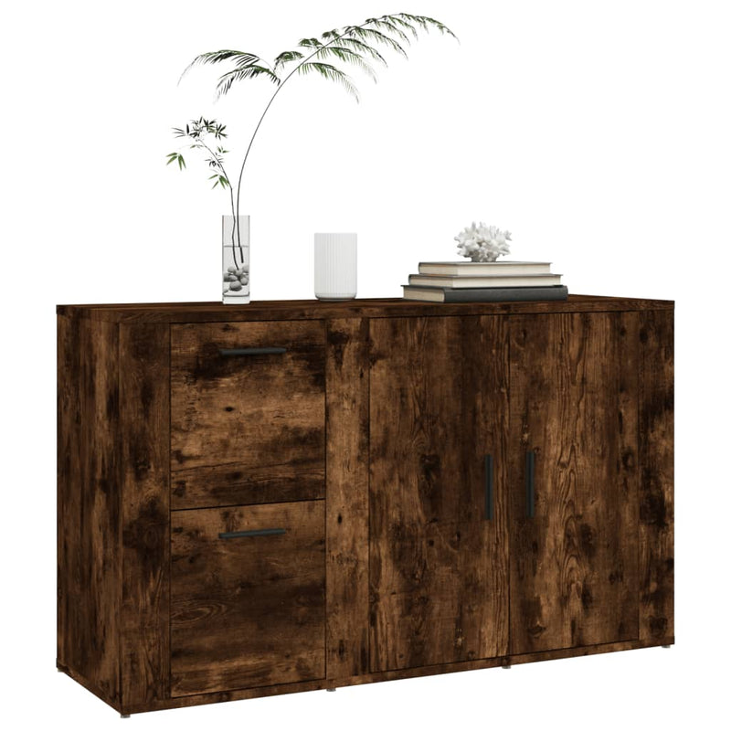 vidaXL füstös tölgy színű szerelt fa tálalószekrény 100x33x59,5 cm