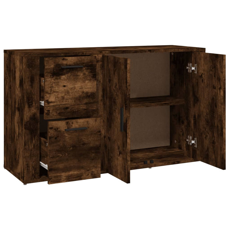 vidaXL füstös tölgy színű szerelt fa tálalószekrény 100x33x59,5 cm