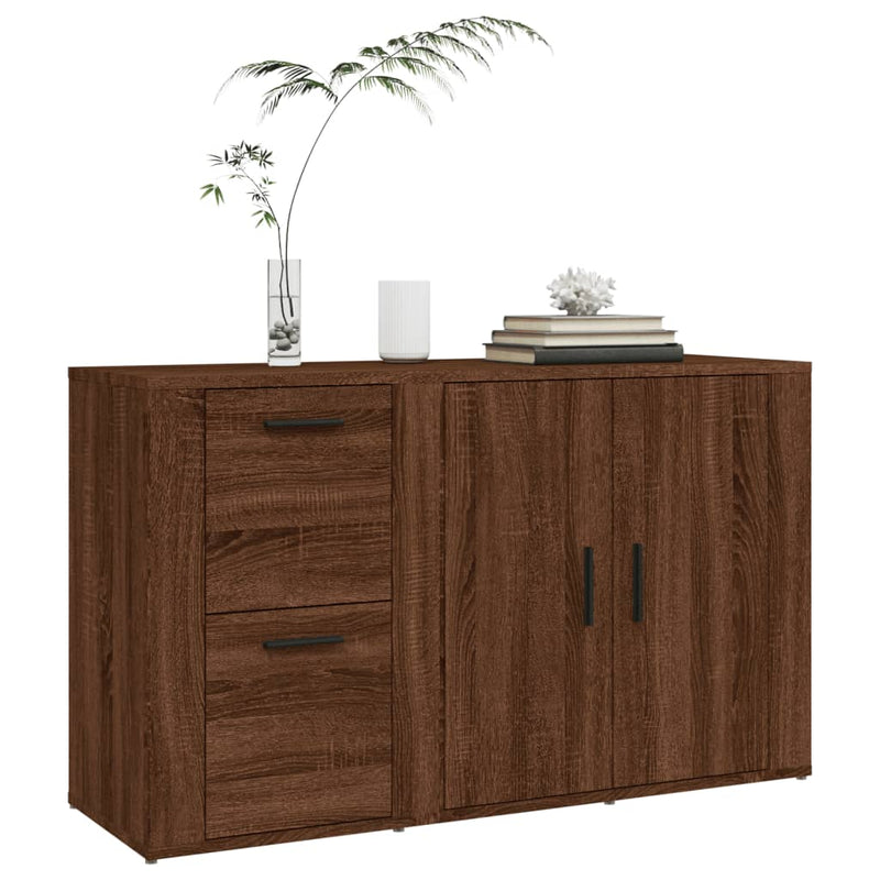 vidaXL barna tölgyszínű szerelt fa tálalószekrény 100x33x59,5 cm