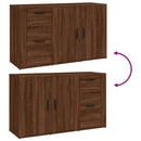 vidaXL barna tölgyszínű szerelt fa tálalószekrény 100x33x59,5 cm