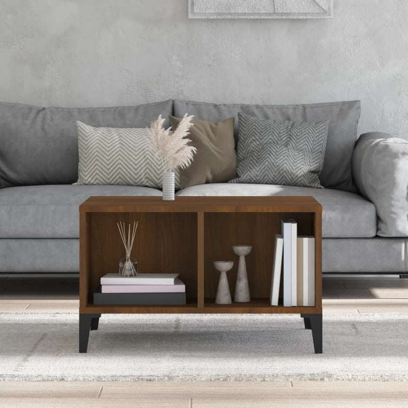 vidaXL barna tölgyszínű szerelt fa dohányzóasztal 60x50x36,5 cm