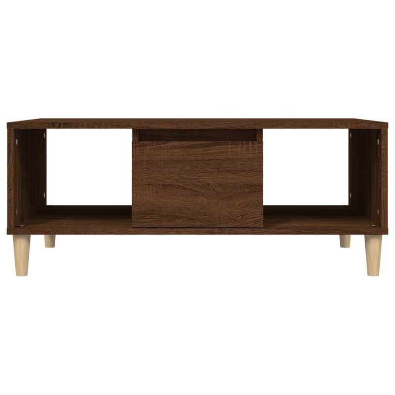 vidaXL barna tölgyszínű szerelt fa dohányzóasztal 90x50x36,5 cm