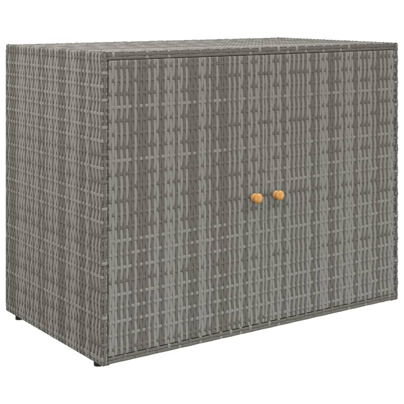 vidaXL szürke polyrattan kerti tárolószekrény 100 x 55,5 x 80 cm