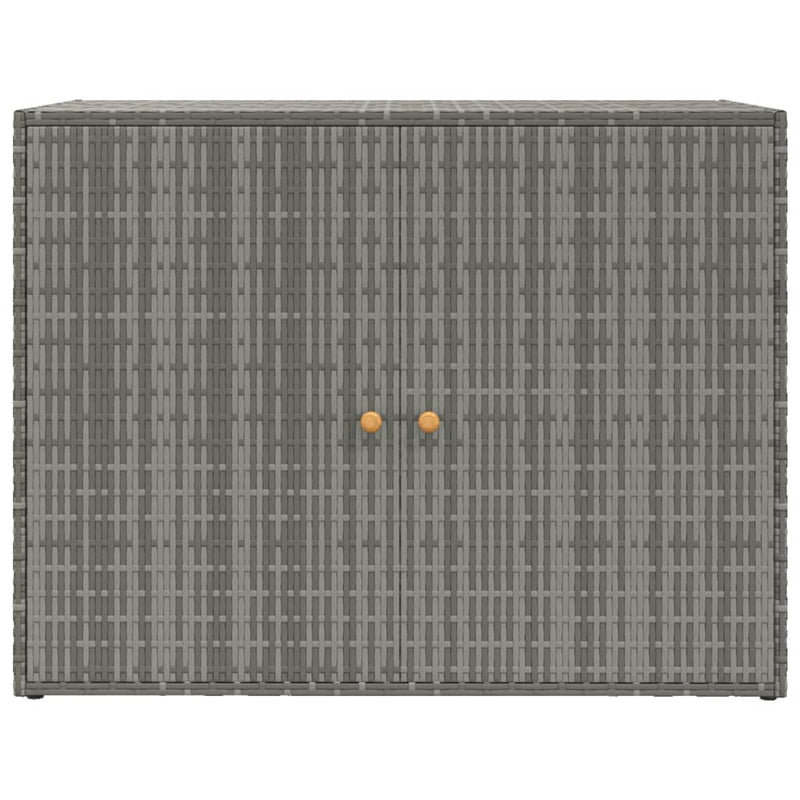 vidaXL szürke polyrattan kerti tárolószekrény 100 x 55,5 x 80 cm