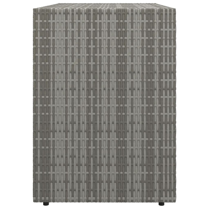 vidaXL szürke polyrattan kerti tárolószekrény 100 x 55,5 x 80 cm