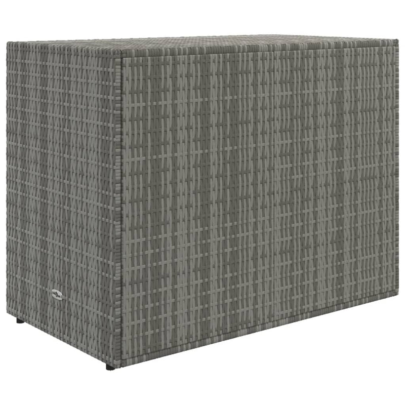 vidaXL szürke polyrattan kerti tárolószekrény 100 x 55,5 x 80 cm