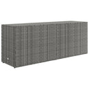 vidaXL szürke polyrattan kerti tárolószekrény 198 x 55,5 x 80 cm