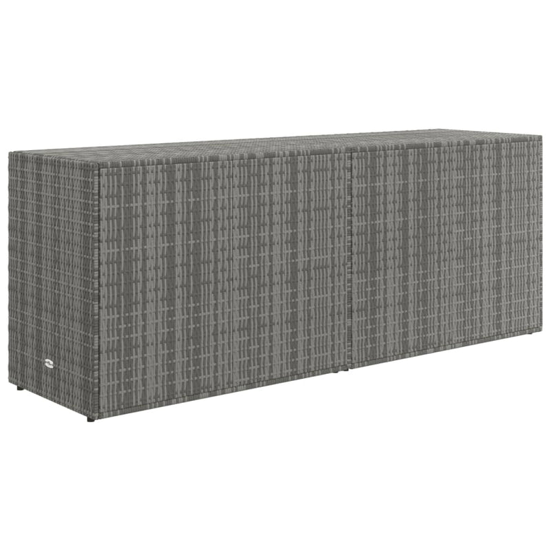vidaXL szürke polyrattan kerti tárolószekrény 198 x 55,5 x 80 cm