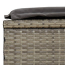 vidaXL szürke polyrattan napozóágy összecsukható tetővel 213x63x97 cm