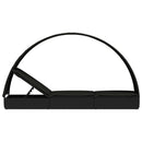 vidaXL fekete polyrattan napágy kerek tetővel 211 x 57 x 140 cm