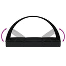 vidaXL fekete polyrattan napágy kerek tetővel 211 x 57 x 140 cm