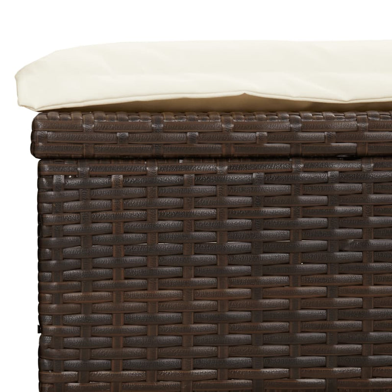 vidaXL 2 személyes barna polyrattan napágy kerek tetővel 211x112x140cm