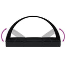 vidaXL 2 személyes fekete polyrattan napágy kerek tetővel 213x118x97cm