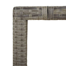 vidaXL szürke polyrattan és tömör akácfa kerti asztal fa asztallappal