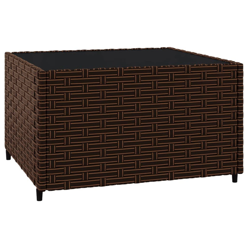 vidaXL 3 részes barna polyrattan kerti ülőgarnitúra párnával