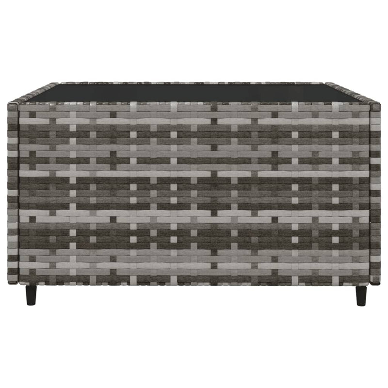 vidaXL 3 részes szürke polyrattan kerti ülőgarnitúra párnákkal