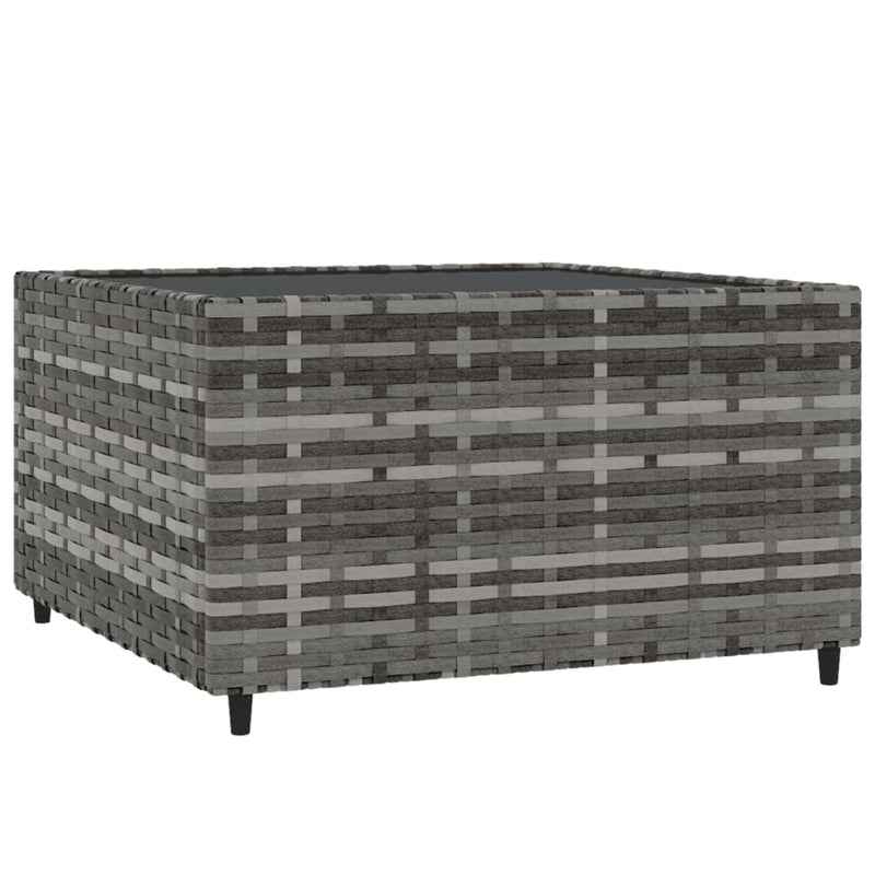 vidaXL 4 részes szürke polyrattan kerti ülőgarnitúra párnákkal