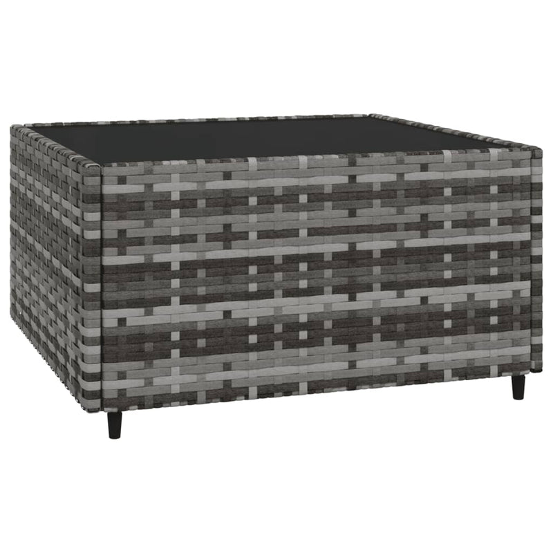 vidaXL 4 részes szürke polyrattan kerti ülőgarnitúra párnákkal