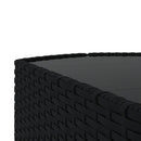 vidaXL 3 részes fekete polyrattan kerti ülőgarnitúra párnákkal