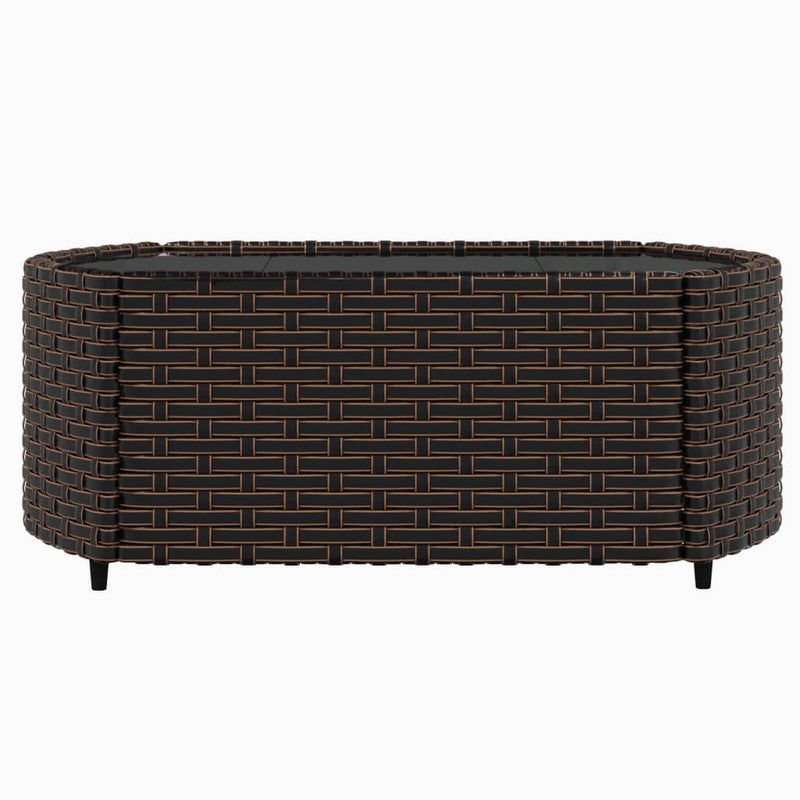 vidaXL 3 részes barna polyrattan kerti ülőgarnitúra párnával