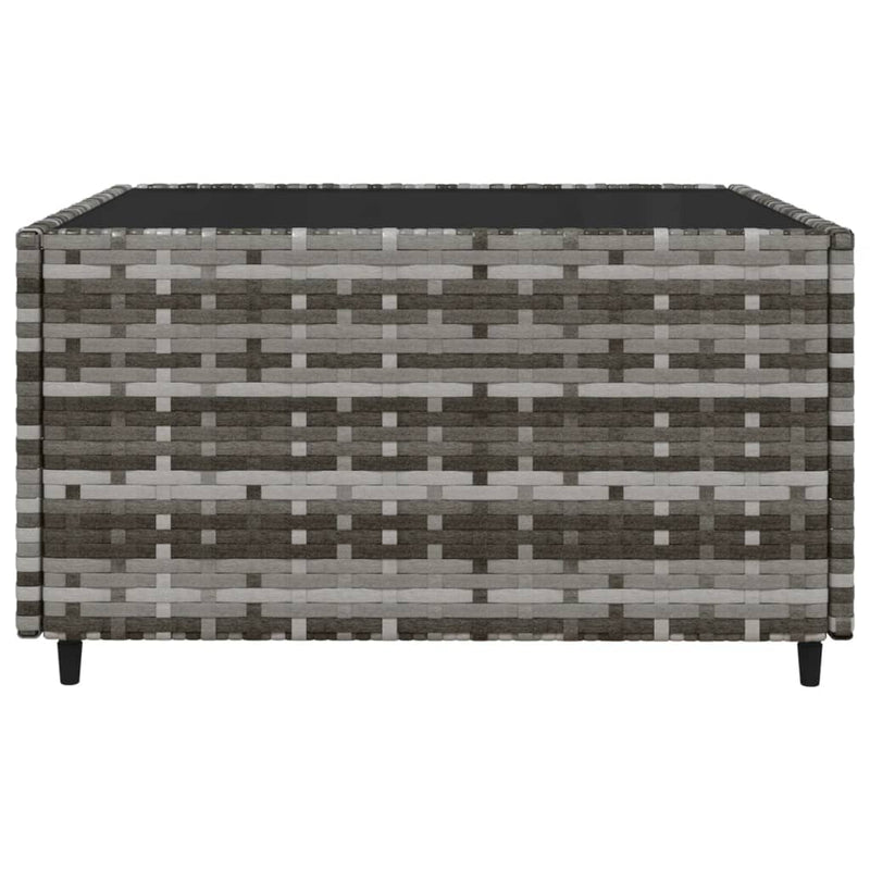 vidaXL 3 részes szürke polyrattan kerti ülőgarnitúra párnákkal