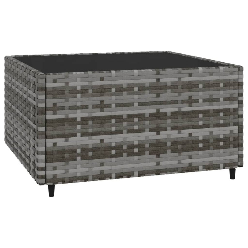 vidaXL 4 részes szürke polyrattan kerti ülőgarnitúra párnákkal
