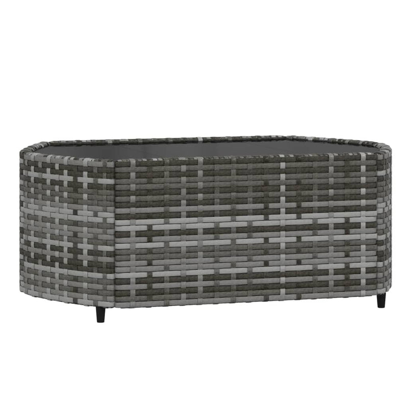 vidaXL 3 részes szürke polyrattan kerti ülőgarnitúra párnákkal