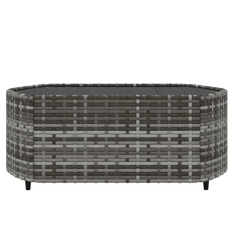 vidaXL 3 részes szürke polyrattan kerti ülőgarnitúra párnákkal