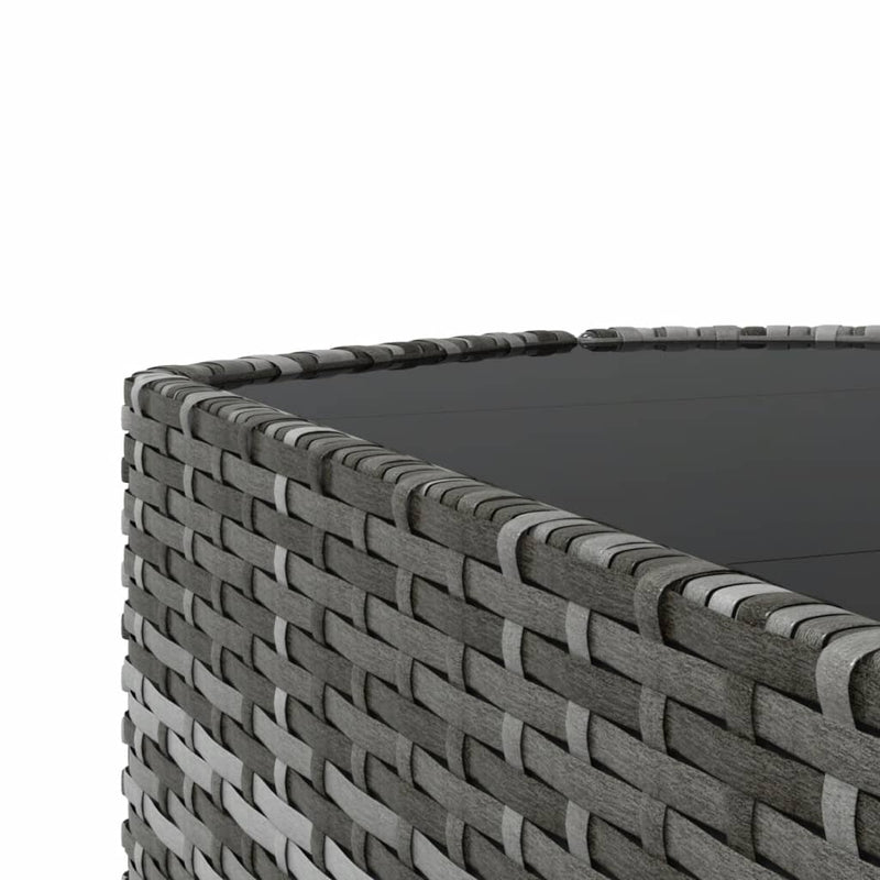 vidaXL 3 részes szürke polyrattan kerti ülőgarnitúra párnákkal