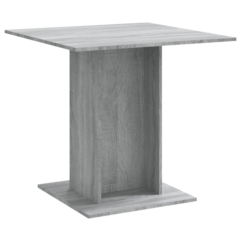 vidaXL szürke tölgyszínű szerelt fa étkezőasztal 80 x 80 x 75 cm