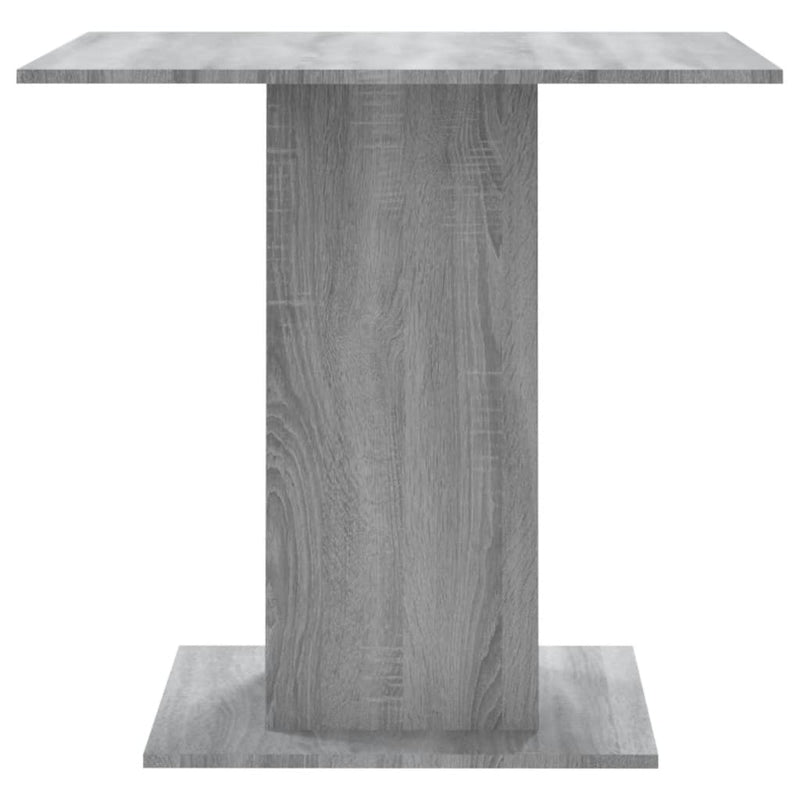 vidaXL szürke tölgyszínű szerelt fa étkezőasztal 80 x 80 x 75 cm