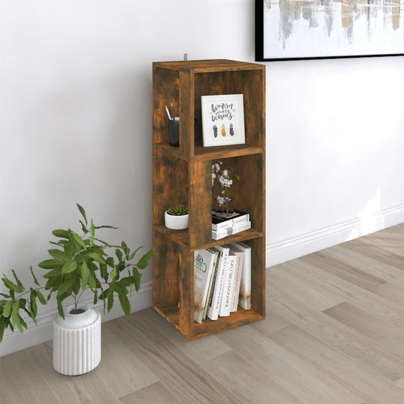 vidaXL füstös tölgy színű szerelt fa sarokszekrény 33 x 33 x 100 cm
