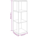vidaXL barna tölgy színű szerelt fa sarokszekrény 33 x 33 x 100 cm