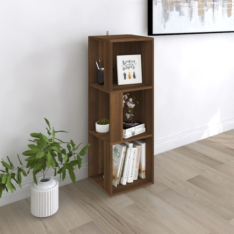 vidaXL barna tölgy színű szerelt fa sarokszekrény 33 x 33 x 100 cm