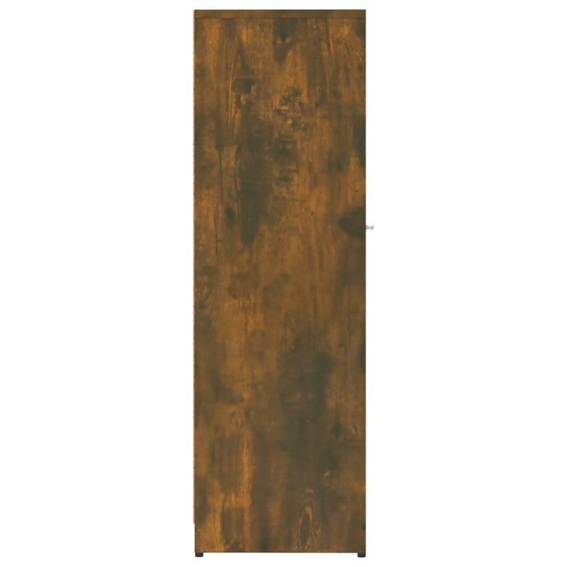 vidaXL füstös tölgy színű szerelt fa fürdőszobaszekrény 30x30x95 cm