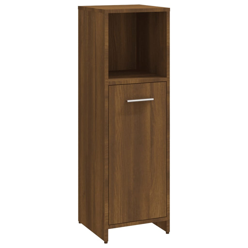 vidaXL barna tölgy színű szerelt fa fürdőszobaszekrény 30x30x95 cm