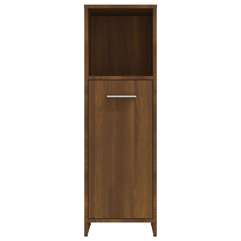 vidaXL barna tölgy színű szerelt fa fürdőszobaszekrény 30x30x95 cm