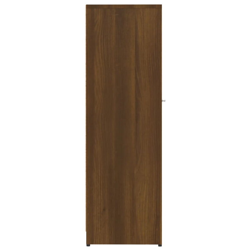 vidaXL barna tölgy színű szerelt fa fürdőszobaszekrény 30x30x95 cm